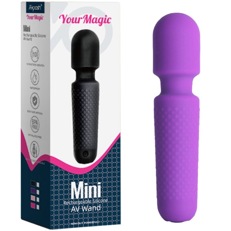 ARMONY - YOUR MAGIC MASSAGER AND RECHARGEABLE VIBRATOR 10 VIBRATIONS PURPLE POINT WAND