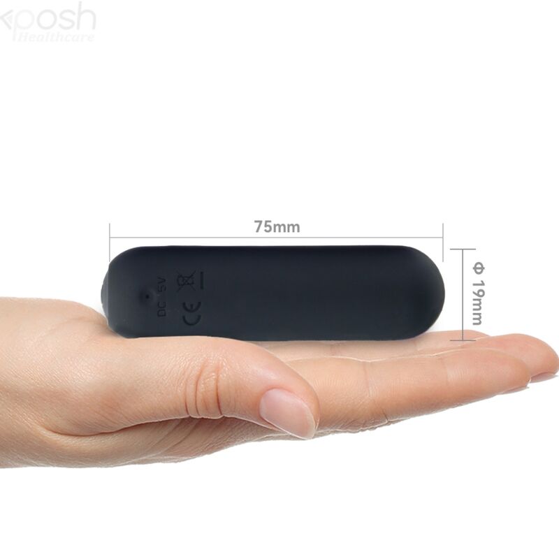 SPLASH HAHA SILICONE BULLET VIBRATOR 10 VIBRATIONS 75 X 19 CM BLACK