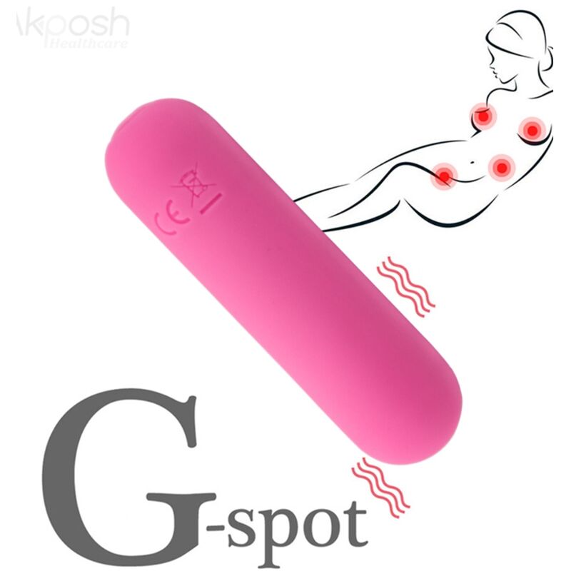 SPLASH HAHA SILICONE BULLET VIBRATOR 10 VIBRATIONS 75 X 19 CM PINK