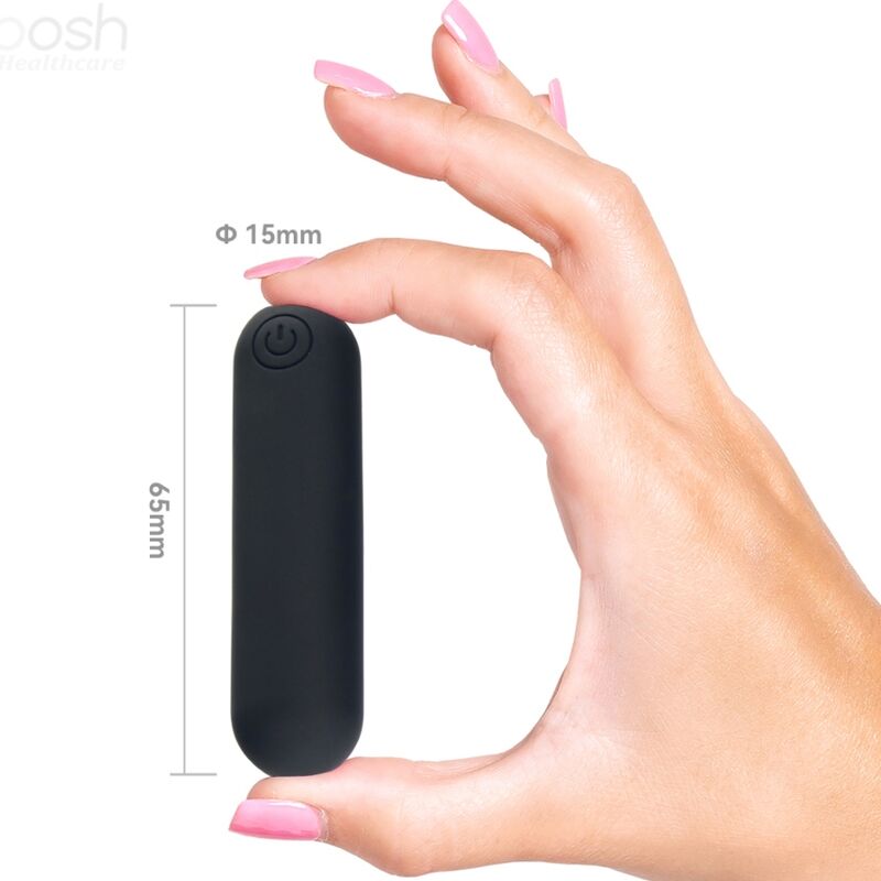 SPLASH JOLINE SILICONE BULLET VIBRATOR REMOTE CONTROL 10 VIBRATIONS 65 X 15 CM BLACK