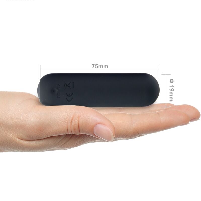 SPLASH JOIE BULLET SILICONE VIBRATOR REMOTE CONTROL 10 VIBRATIONS 75 X 19 CM BLACK