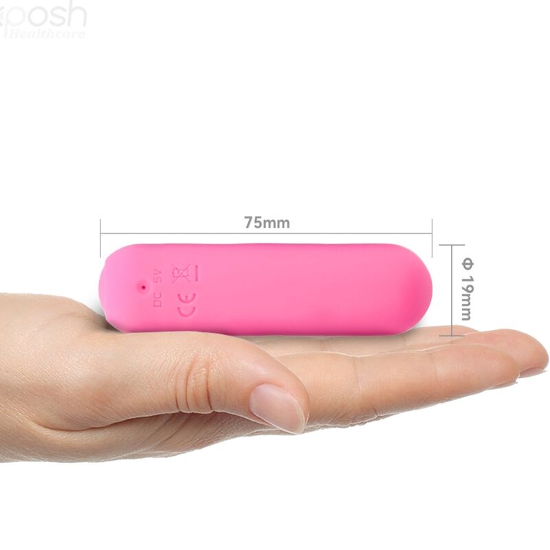 SPLASH JOIE BULLET SILICONE VIBRATOR REMOTE CONTROL 10 VIBRATIONS 75 X 19 CM PINK