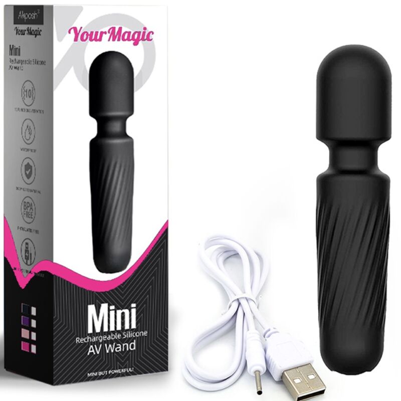 ARMONY - YOUR MAGIC MASSAGER AND RECHARGEABLE VIBRATOR 10 VIBRATIONS BLACK