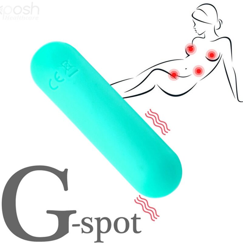 SPLASH HAHA SILICONE BULLET VIBRATOR 10 VIBRATIONS 75 X 19 CM GREEN