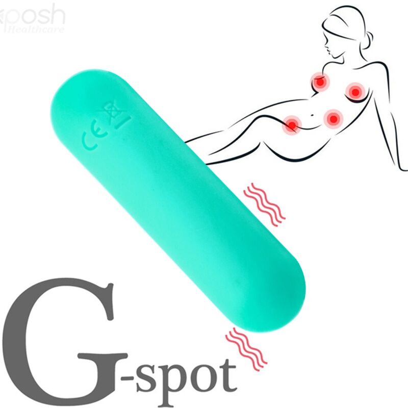 SPLASH JOLINE BULLET VIBRATOR SILICONE REMOTE CONTROL 10 VIBRATIONS 65 X 15 CM GREEN