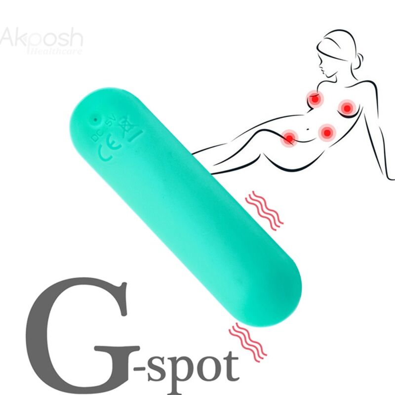 SPLASH JOIE BULLET SILICONE VIBRATOR REMOTE CONTROL 10 VIBRATIONS 75 X 19 CM GREEN