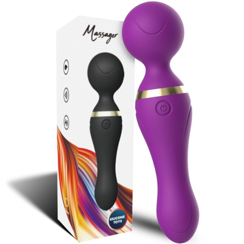 ARMONY - FREEZA MASAJEADOR Y VIBRADOR SUPER FLEXIBLE CABEZAL MORADO