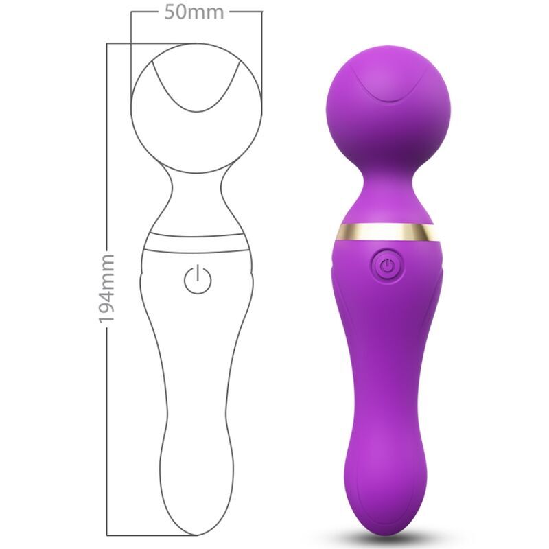 ARMONY - FREEZA MASAJEADOR Y VIBRADOR SUPER FLEXIBLE CABEZAL MORADO
