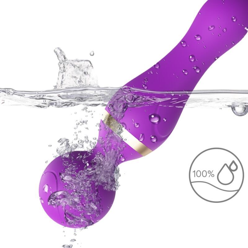 ARMONY - FREEZA MASAJEADOR Y VIBRADOR SUPER FLEXIBLE CABEZAL MORADO