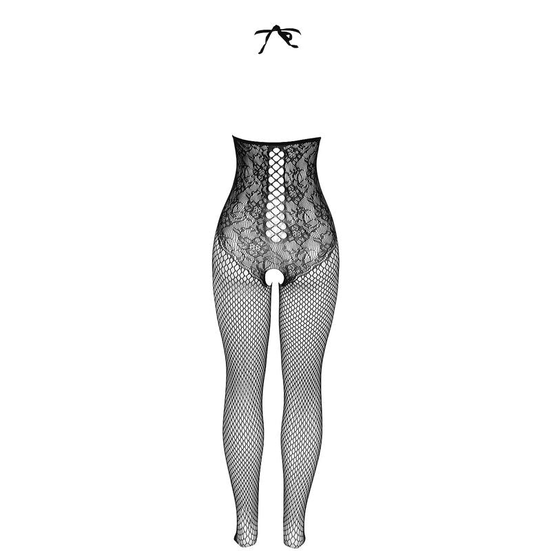 SUBBLIME - 951849 BLACK HALTER NECKLINE FISHNET BODYSUIT ONE SIZE