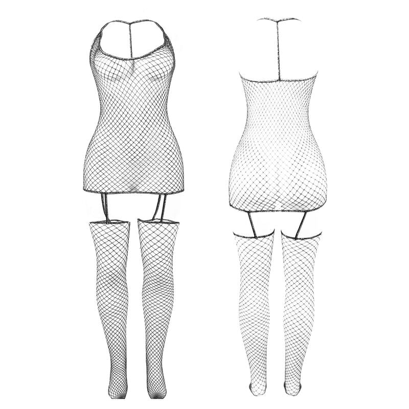 SUBBLIME - 951955 GLOSSY FISHNET BODYSTOCKING ONE SIZE