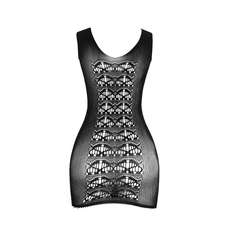 SUBBLIME - 952167 SHORT ELASTIC FISHNET BLACK DRESS ONE SIZE