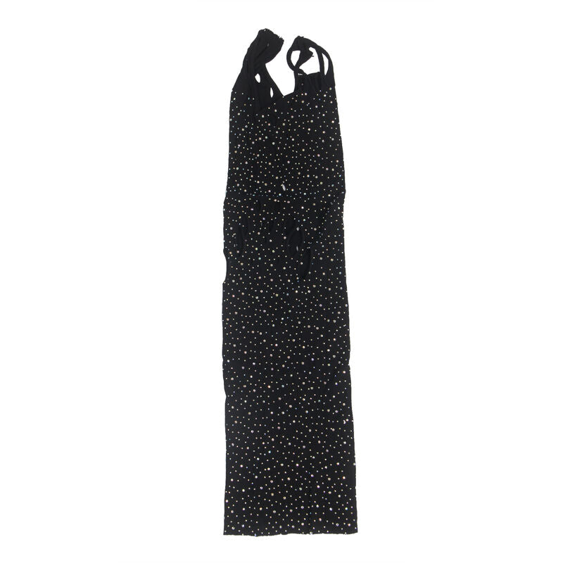 SUBBLIME - 952198 VESTIDO DE RED DE PESCADO BRILLANTE NEGRO TALLA ÚNICA