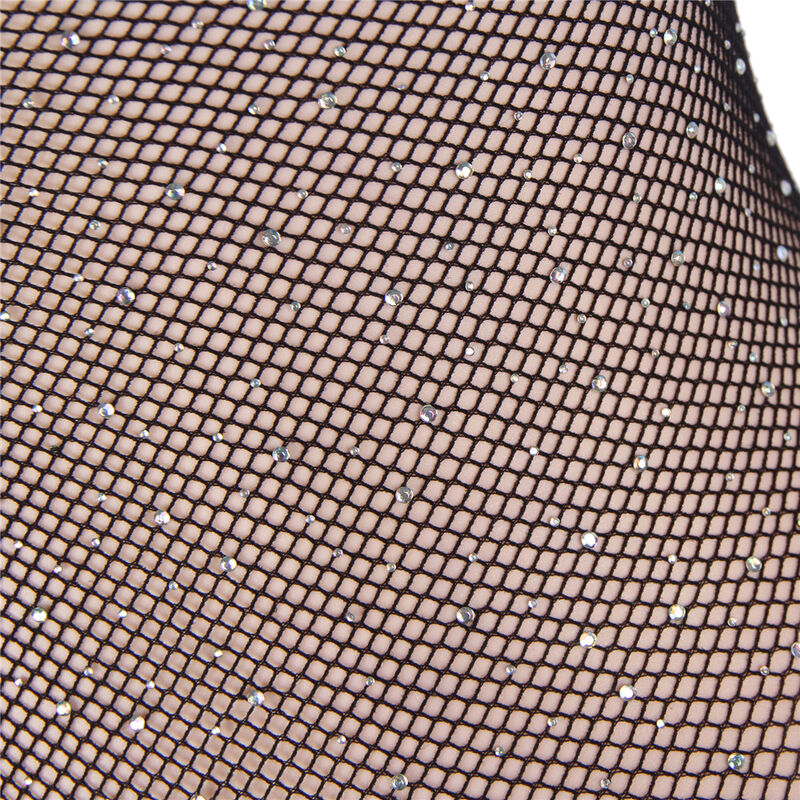 SUBBLIME - 952297 BODY DE RED BRILLANTE CON HOMBROS DESCUBIERTOS Y MANGA LARGA NEGRO TALLA ÚNICA