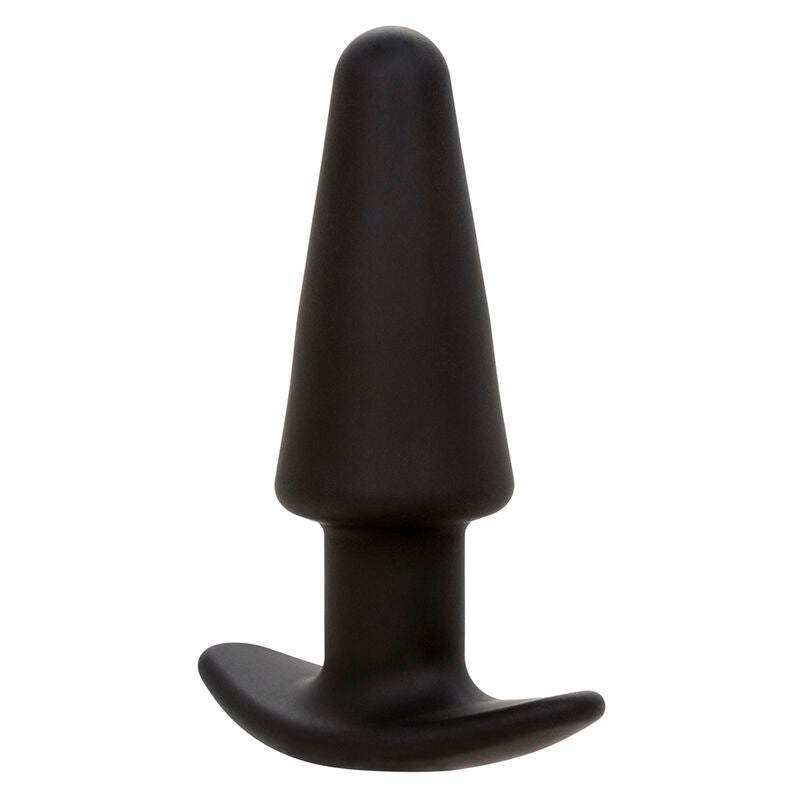 CALEXOTICS - ROCK BOTTOM TAPERED ANAL PLUG 10 VIBRATIONS SILICONE BLACK