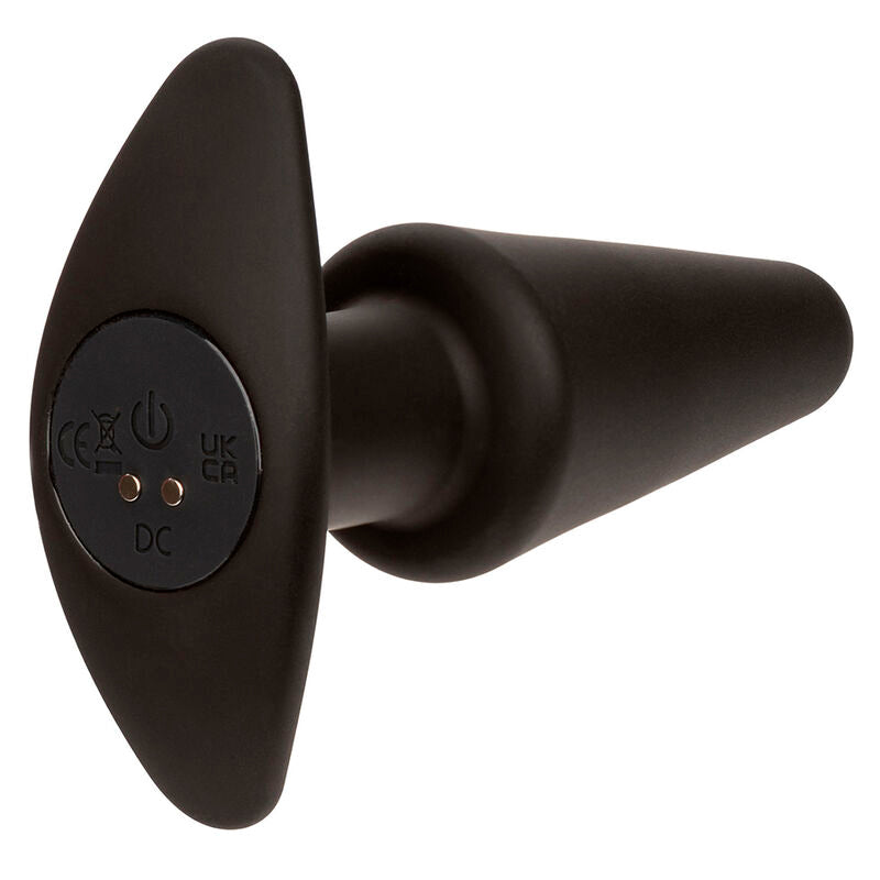 CALEXOTICS - ROCK BOTTOM TAPERED ANAL PLUG 10 VIBRATIONS SILICONE BLACK