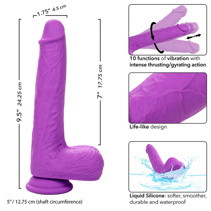 CALEXOTICS - ROTARY AND RECHARGEABLE VIBRATOR STUDS 10 VIBRATIONS PURPLE