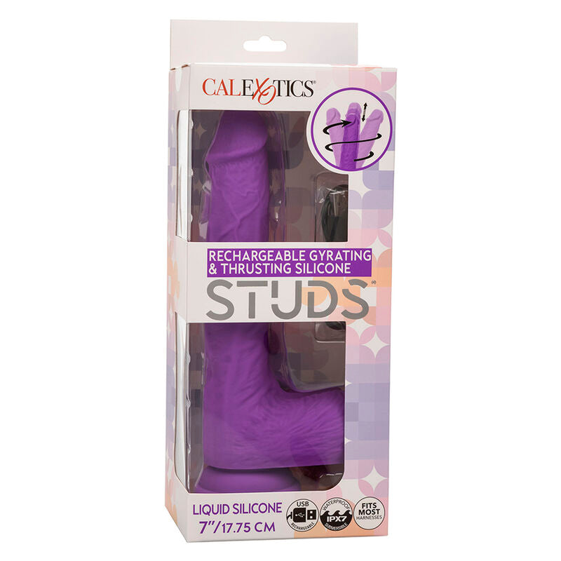 CALEXOTICS - ROTARY AND RECHARGEABLE VIBRATOR STUDS 10 VIBRATIONS PURPLE
