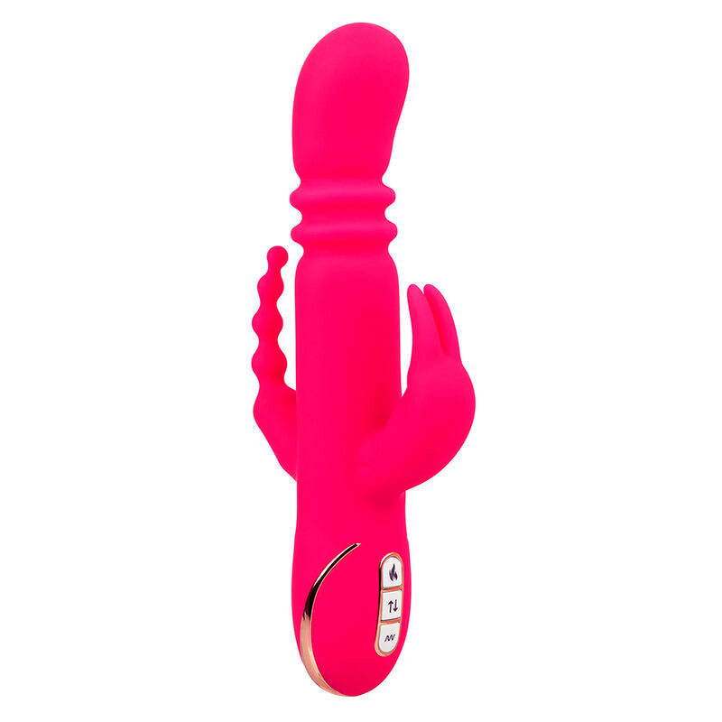 CALEXOTICS - JACK FANTASY TRIPLE HEATED PINK RABBIT VIBRATOR