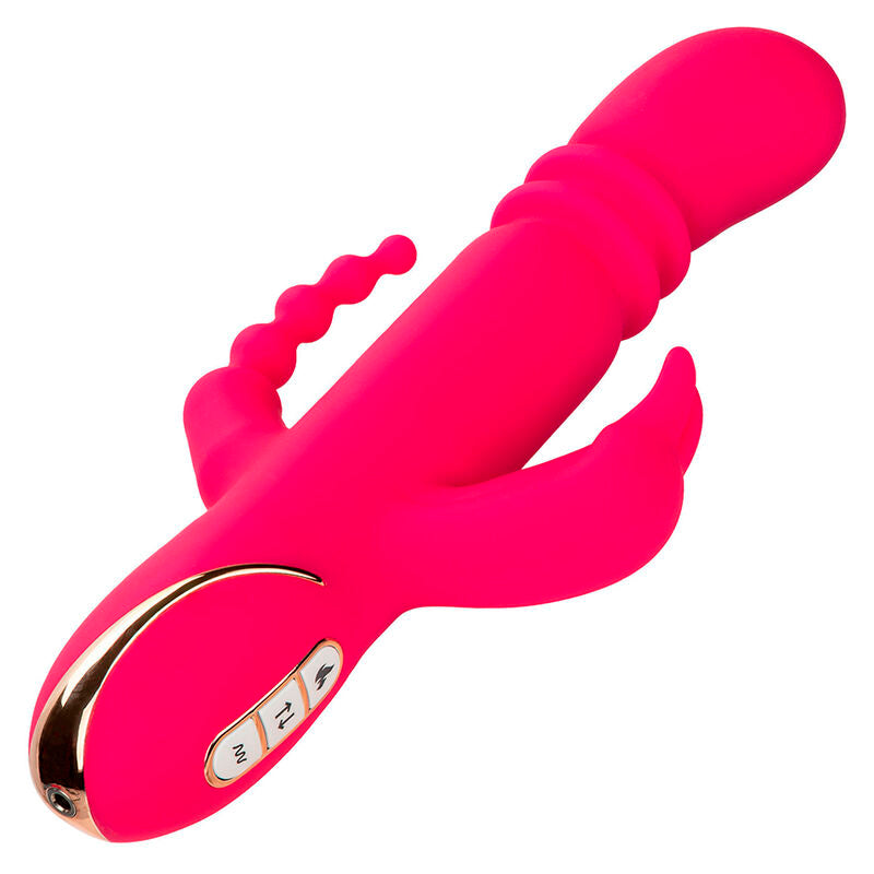 CALEXOTICS - JACK FANTASY TRIPLE HEATED PINK RABBIT VIBRATOR