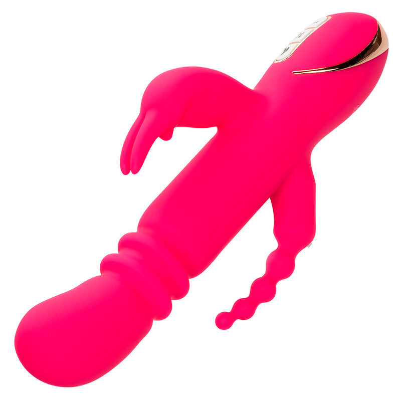 CALEXOTICS - JACK FANTASY TRIPLE HEATED PINK RABBIT VIBRATOR