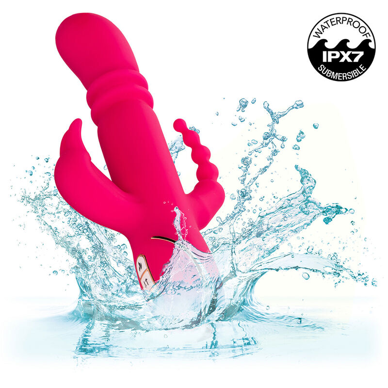 CALEXOTICS - JACK FANTASY TRIPLE HEATED PINK RABBIT VIBRATOR