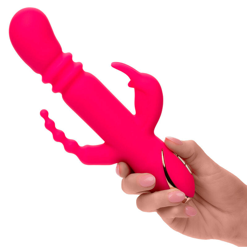CALEXOTICS - JACK FANTASY TRIPLE HEATED PINK RABBIT VIBRATOR
