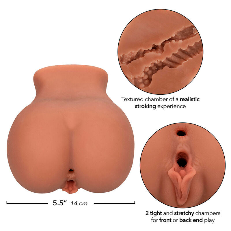 CALEXOTICS - THE ROLLER BABE REALISTIC DOUBLE MASTURBATOR FLESH