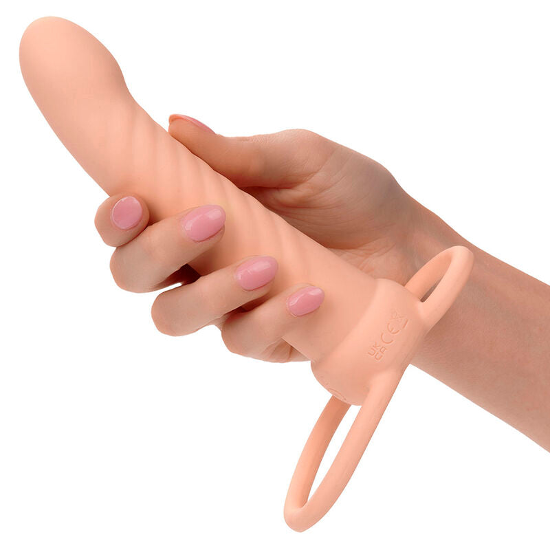 CALEXOTICS - MAXX RIBBED DUAL PENETRATOR 10 FLESH VIBRATIONS