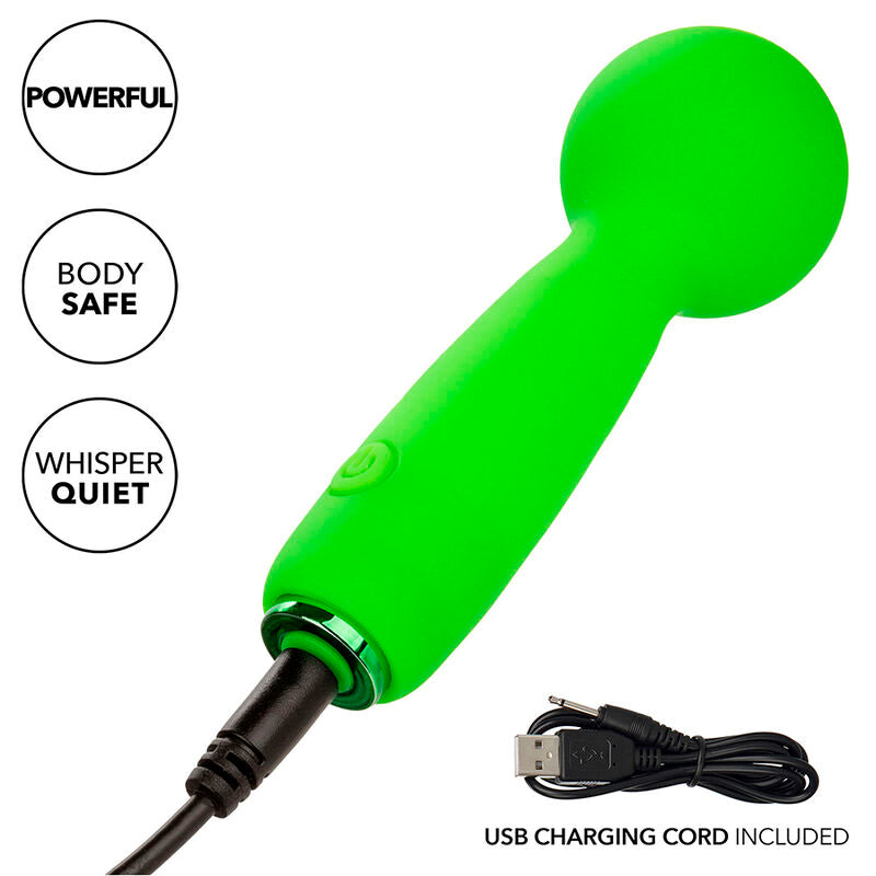 CALEXOTICS - NEON VIBES BUBBLY VIBE MINI MASSAGER 10 VIBRATIONS GREEN