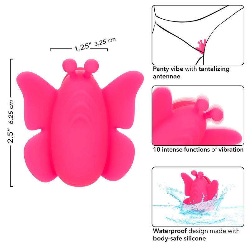 CALEXOTICS - NEON VIBES FLUTTER VIBE VIBRATION STIMULATOR 10 VIBRATIONS PINK
