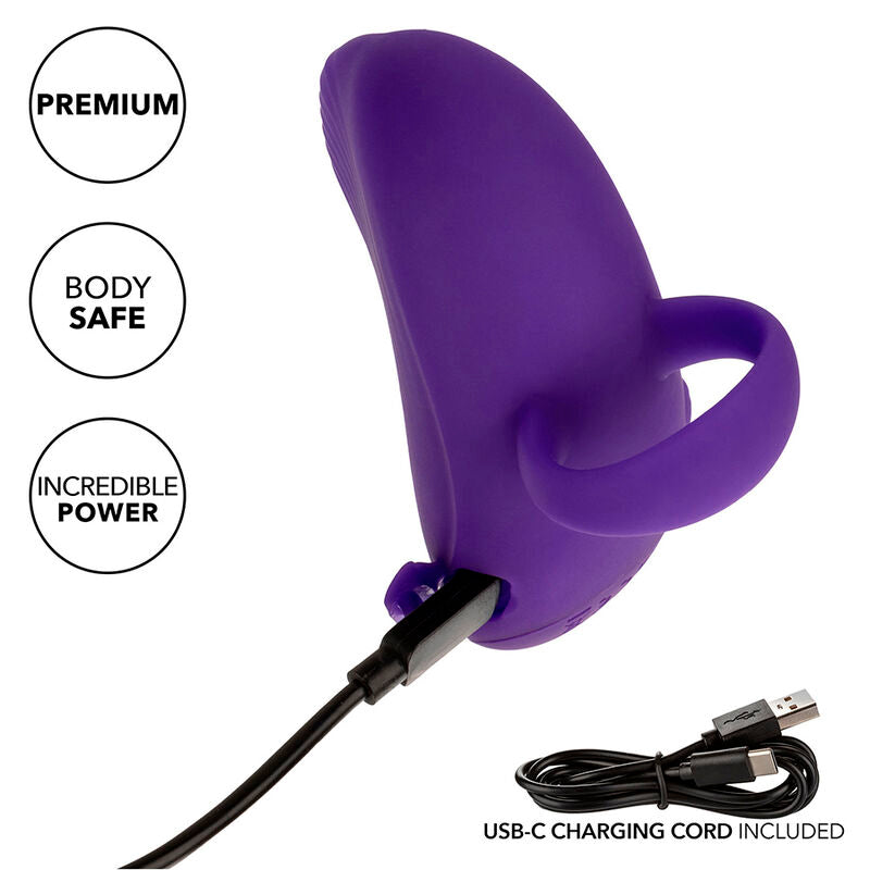 CALEXOTICS - MASAJEADOR PORTÁTIL CON BOLA GIRATORIA ENVY, 7 VIBRACIONES, COLOR MORADO