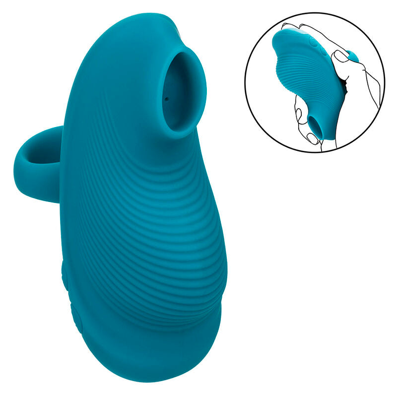 CALEXOTICS - MASAJEADOR PORTÁTIL CON BOLA RODANTE ENVY 7 VIBRACIONES AZUL