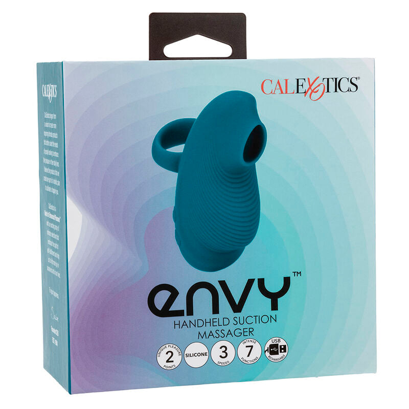 CALEXOTICS - MASAJEADOR PORTÁTIL CON BOLA RODANTE ENVY 7 VIBRACIONES AZUL