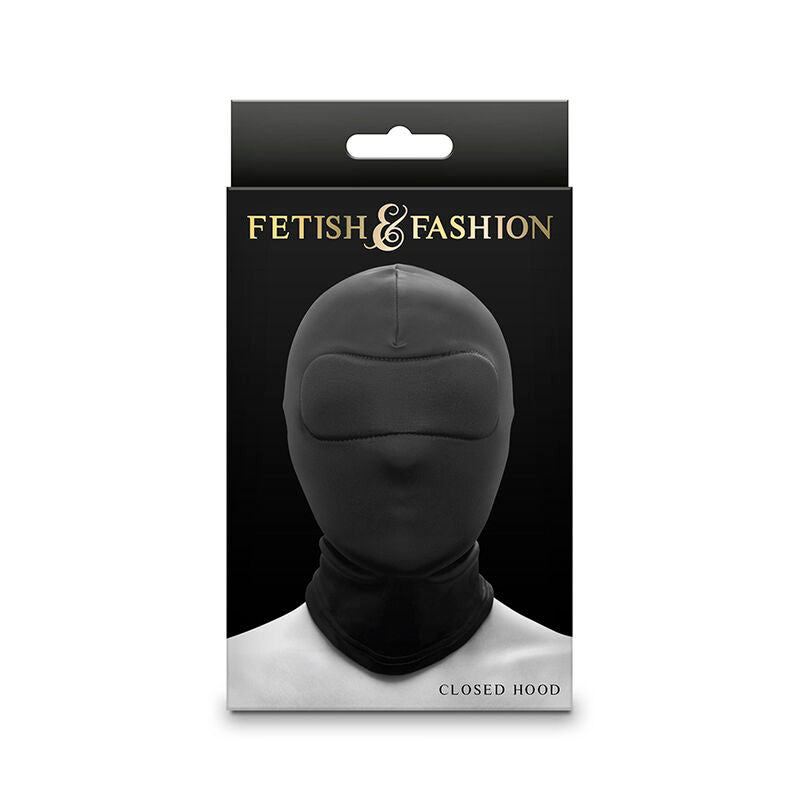 NS NOVELTIES - FETISH &amp; FASHION BLACK NYLON ZIPPED HOOD