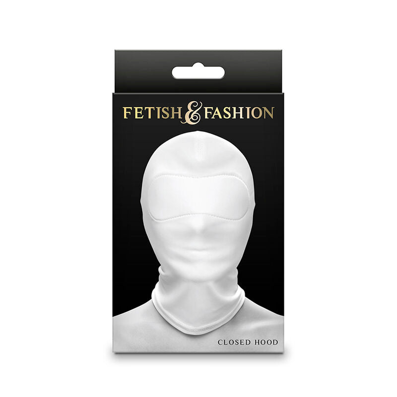 NS NOVELTIES - FETISH &amp; FASHION WHITE NYLON ZIPPED HOOD