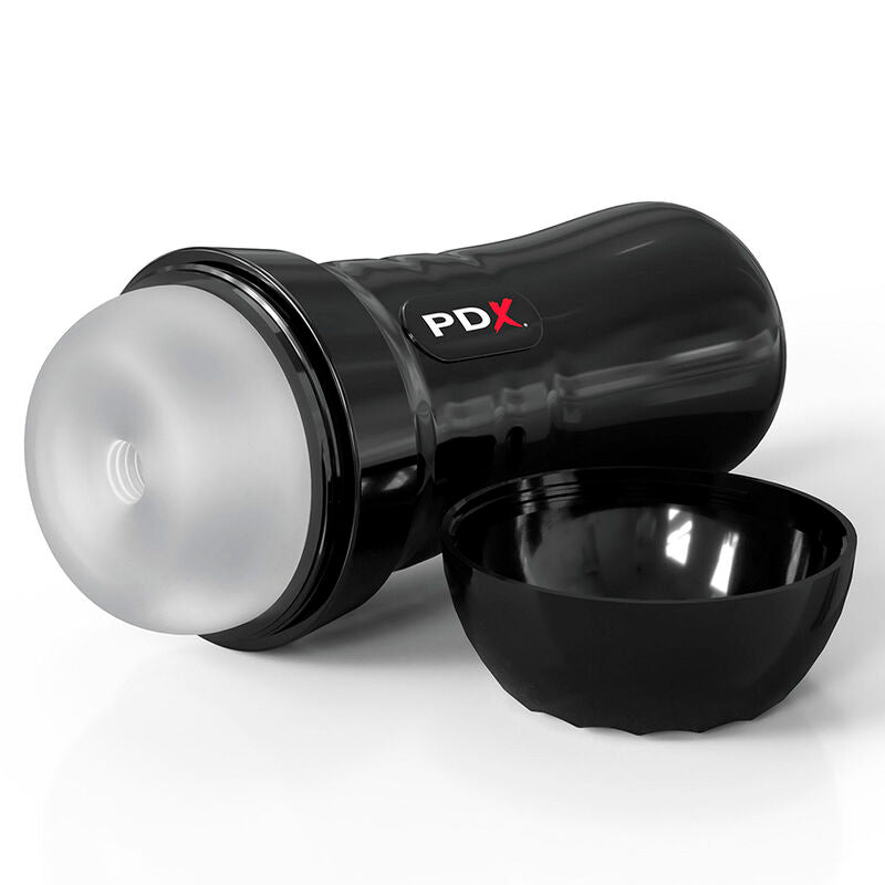 PDX EXTREME - SLIDE &amp; GLIDE SELF-LUBRICATING MASTURBATOR TRANSPARENT