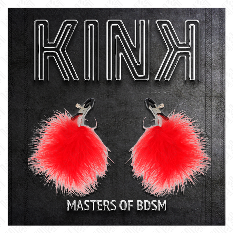 KINK - RED FEATHER CLIP 7 CM