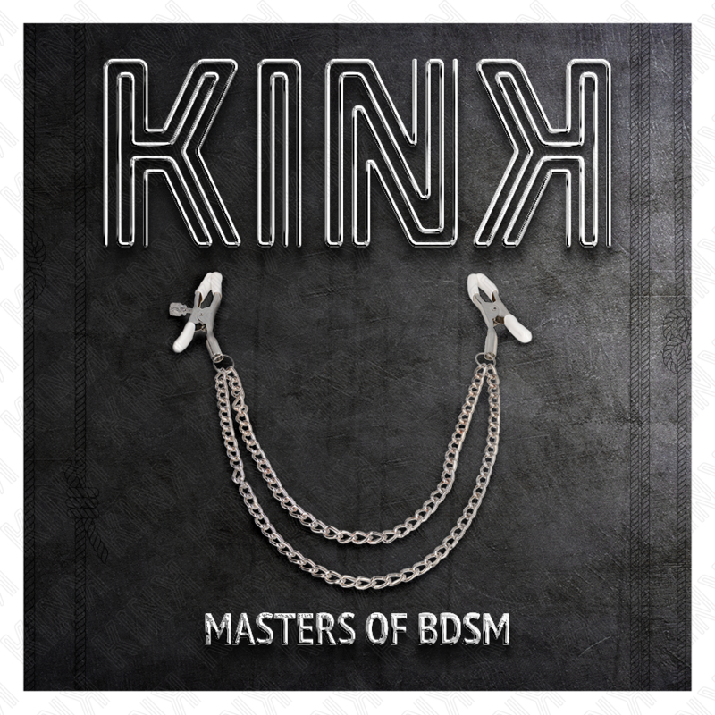 KINK - NIPPLE CLAMPS WITH 2 THIN SILVER CHAINS 20/23 CM