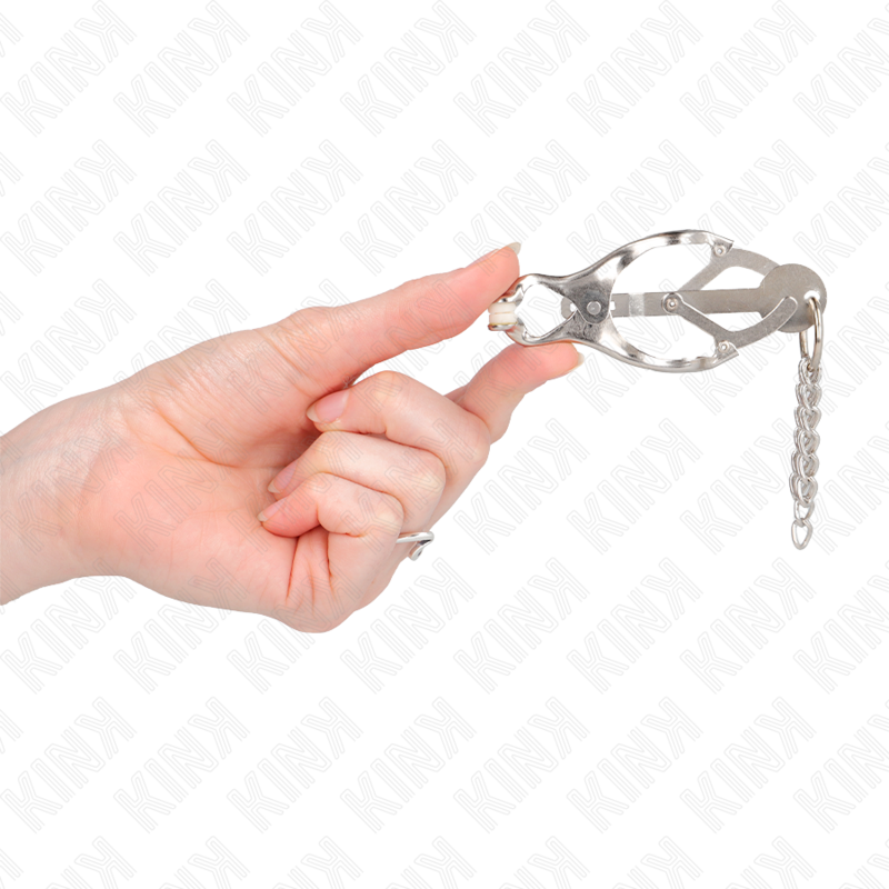 KINK - JAPANESE CLOVER NIPPERS WITH SMALL SILVER CHAINS