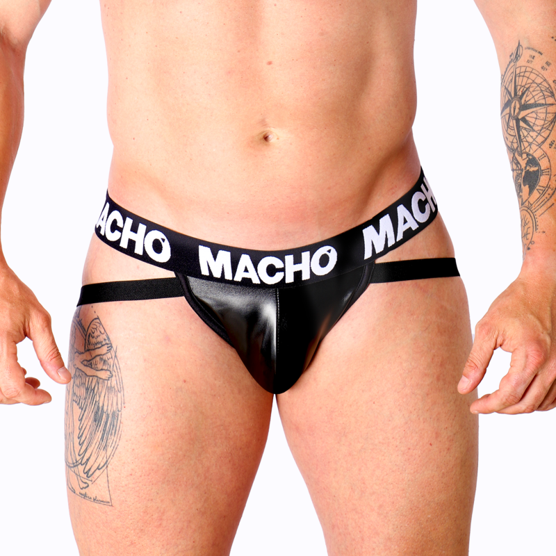 MALE - MX25NC JOCK BLACK LEATHER M