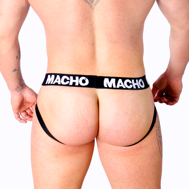 MALE - MX25NC JOCK BLACK LEATHER M