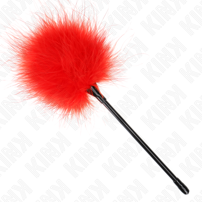 KINK - RED TICKLING FEATHERS USED IN BONDAGE KIT 27 CM