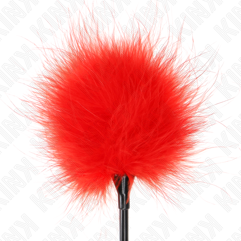 KINK - RED TICKLING FEATHERS USED IN BONDAGE KIT 27 CM