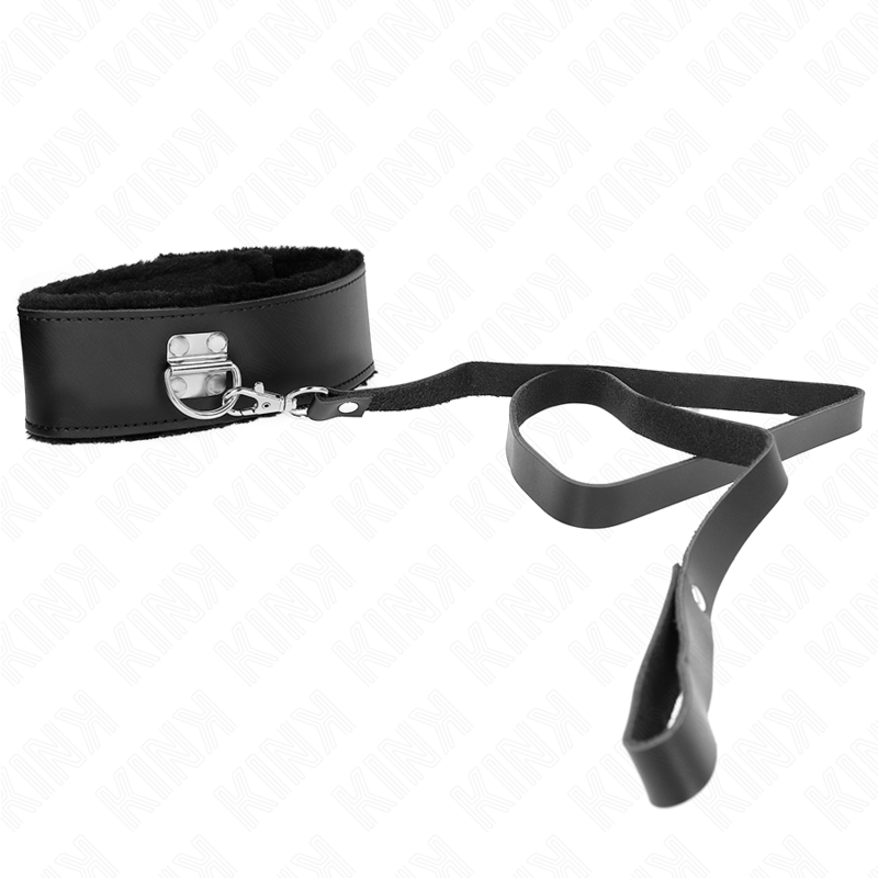 KINK - 116 CM NECKLACE WITH BELT WITH ADJUSTABLE BLACK LEATHER STRAP 40-48 CM X 6 CM