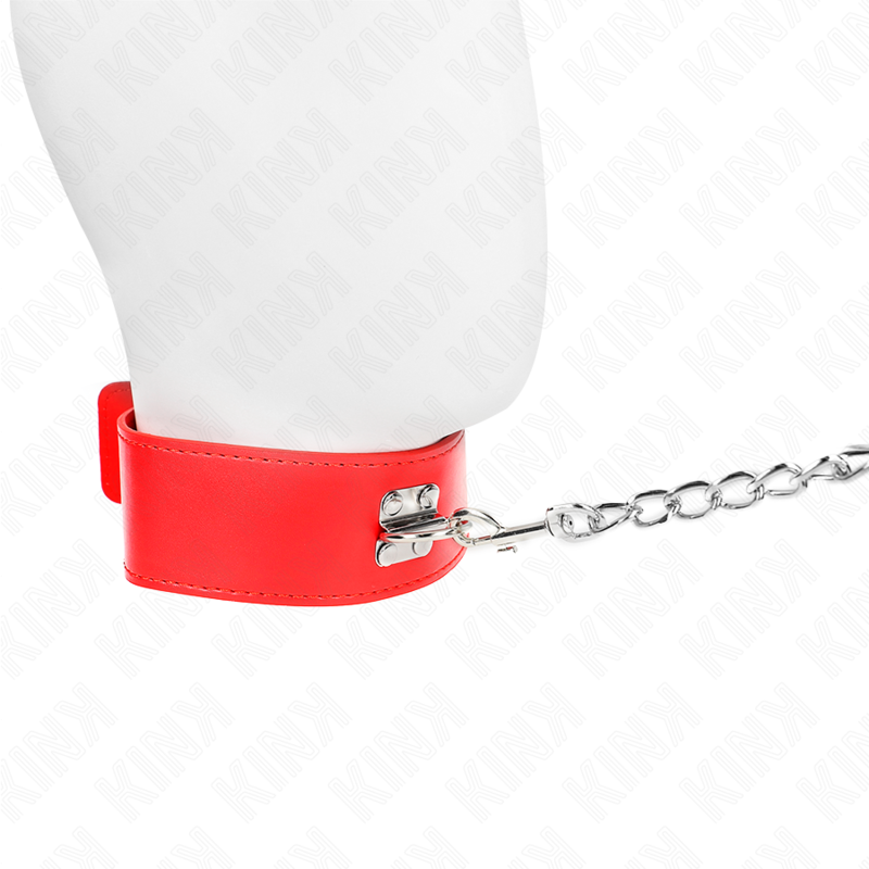 KINK - 65 CM NECKLACE WITH BELT WITH ADJUSTABLE WIDE RED STRAP 33.5-41 CM X 5 CM