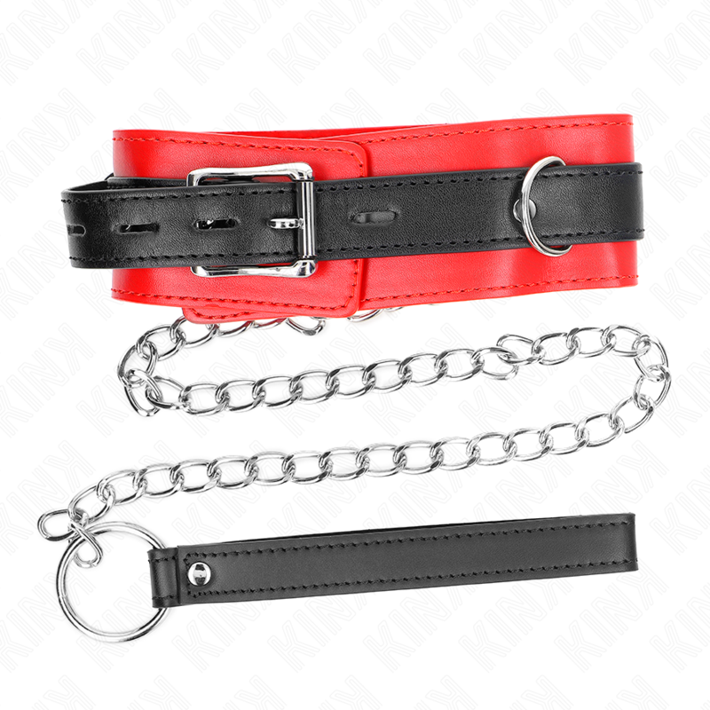 KINK - NECKLACE WITH BELT 65 CM WITH RED STRAP 54 X 4.5 CM