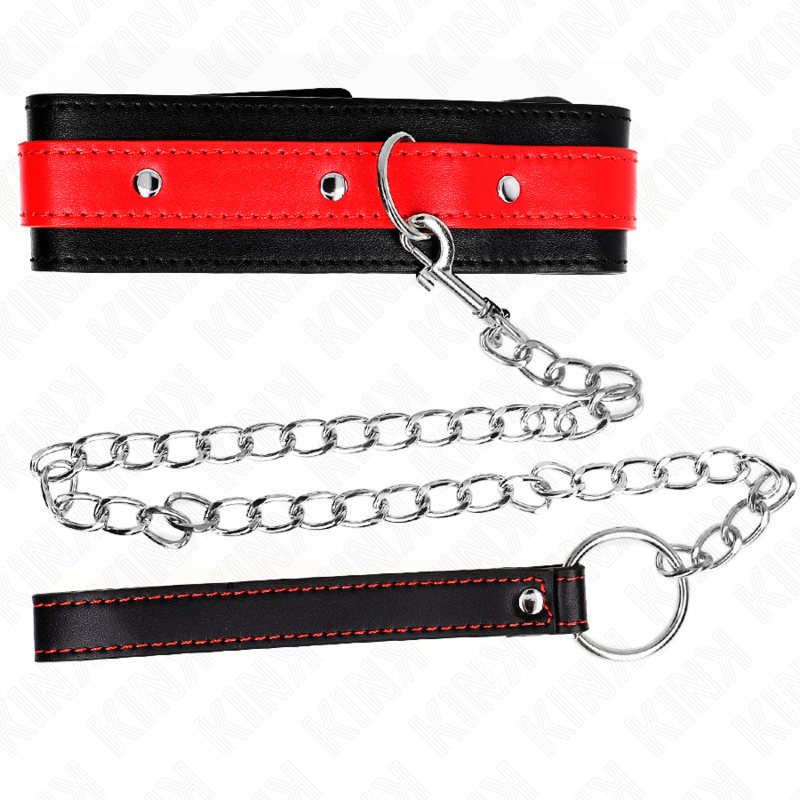 KINK - NECKLACE WITH RED STRAP 65 CM ADJUSTABLE 36-43 CM X 5 CM
