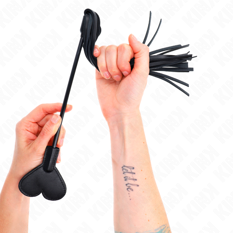 KINK - RANGE WHIP WITH HEART PANEL 35 CM