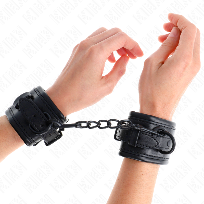 KINK - ADJUSTABLE BLACK CUFFS 20-30 CM X 6 CM